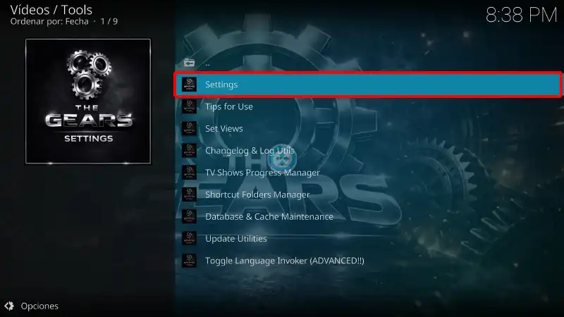 addon the gears en kodi