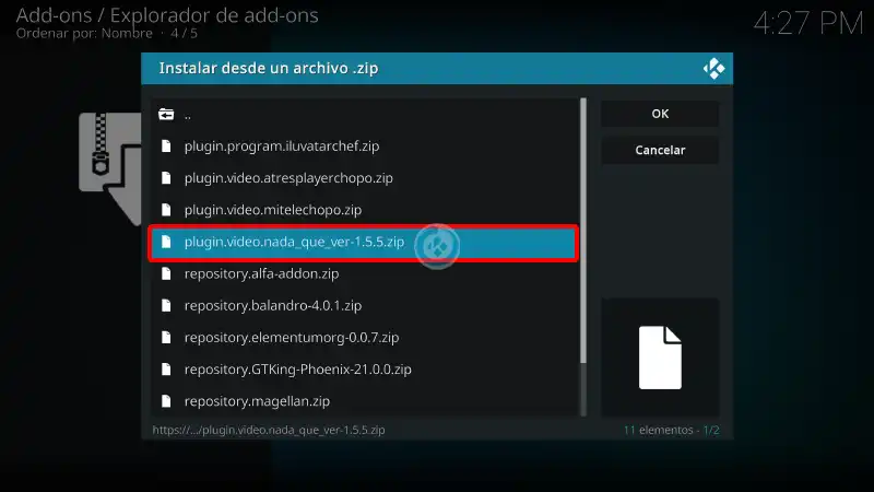 nada que ver en kodi