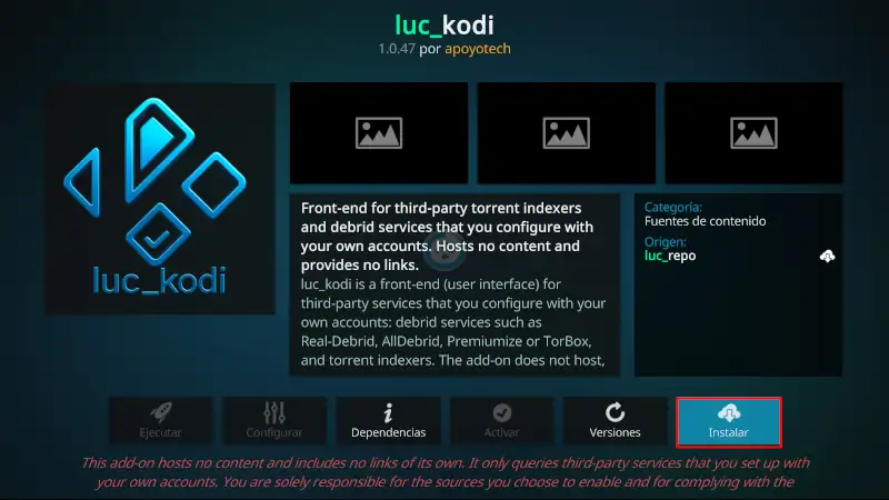 addon luc_kodi en kodi