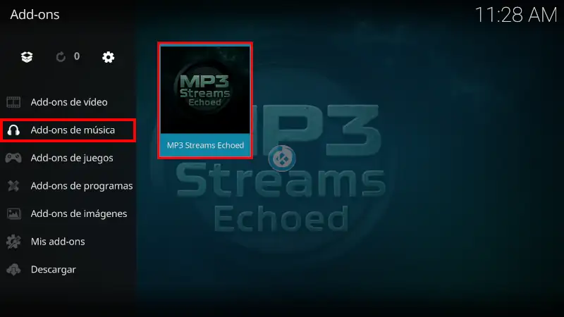 addon mp3 streams echoed en kodi