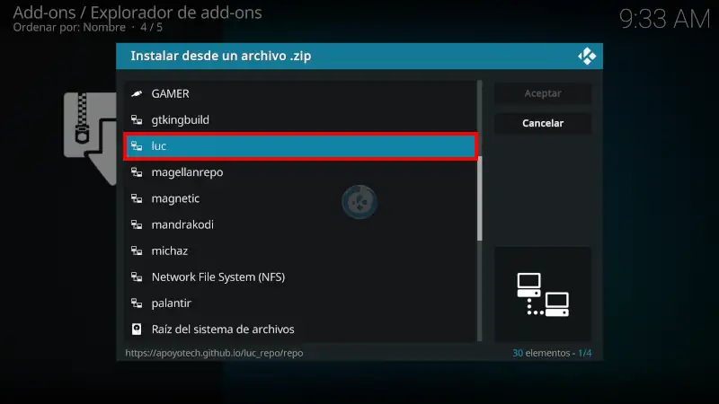 addon luc_kodi en kodi