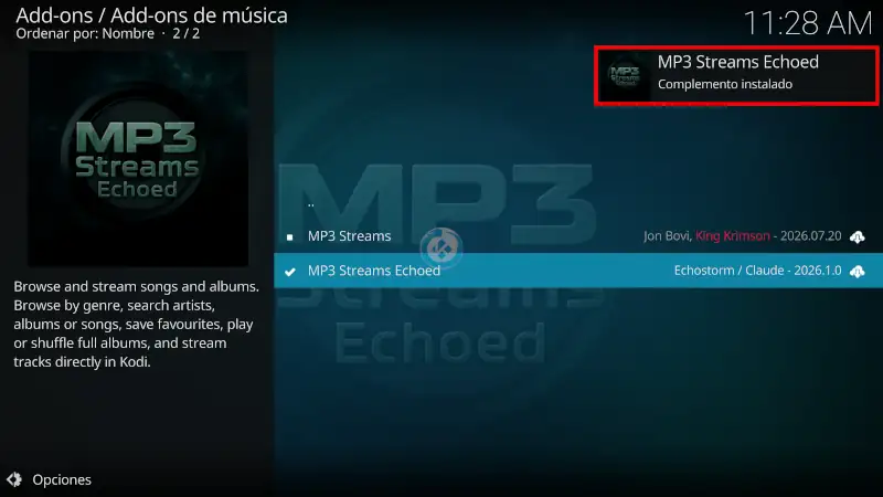 addon mp3 streams echoed en kodi