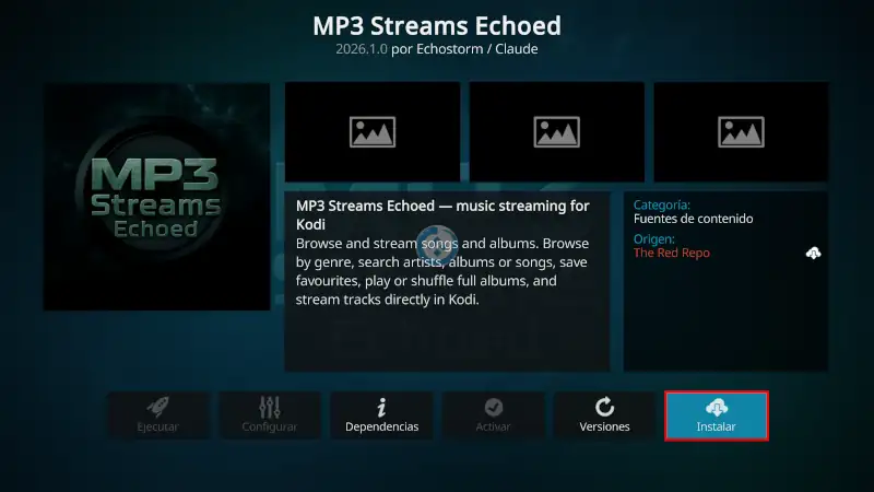 addon mp3 streams echoed en kodi