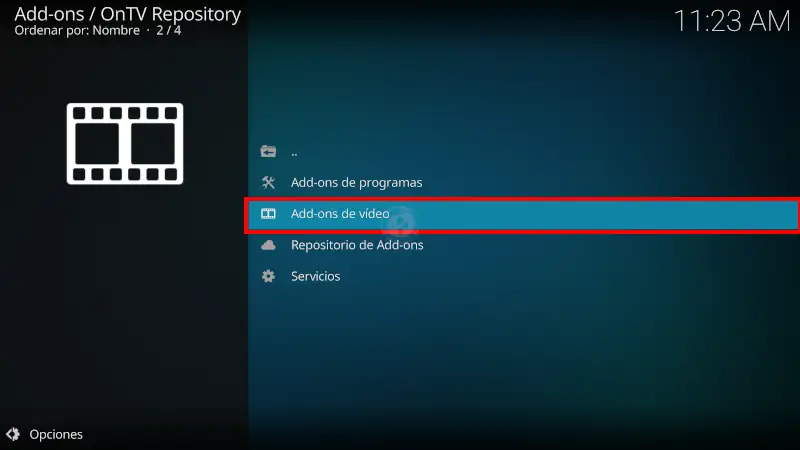 addon OnTV en Kodi