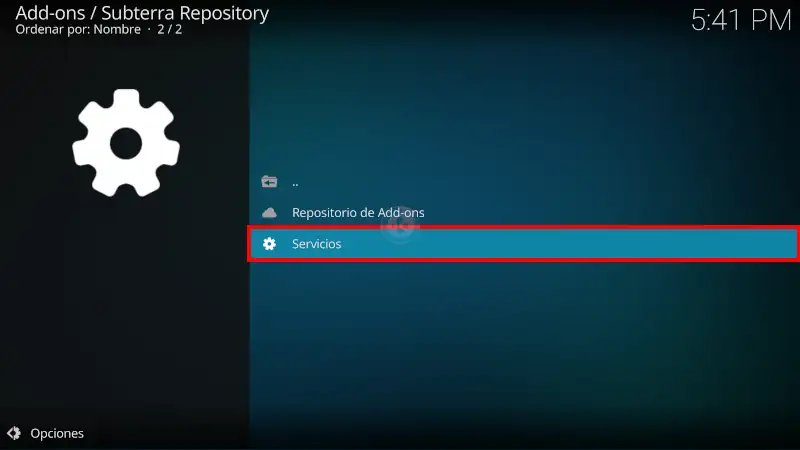 Subterra en Kodi