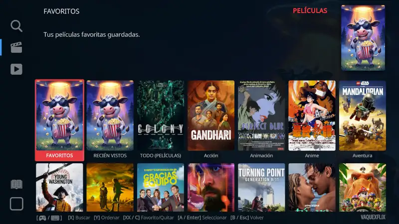 addon Vaquexflix en Kodi